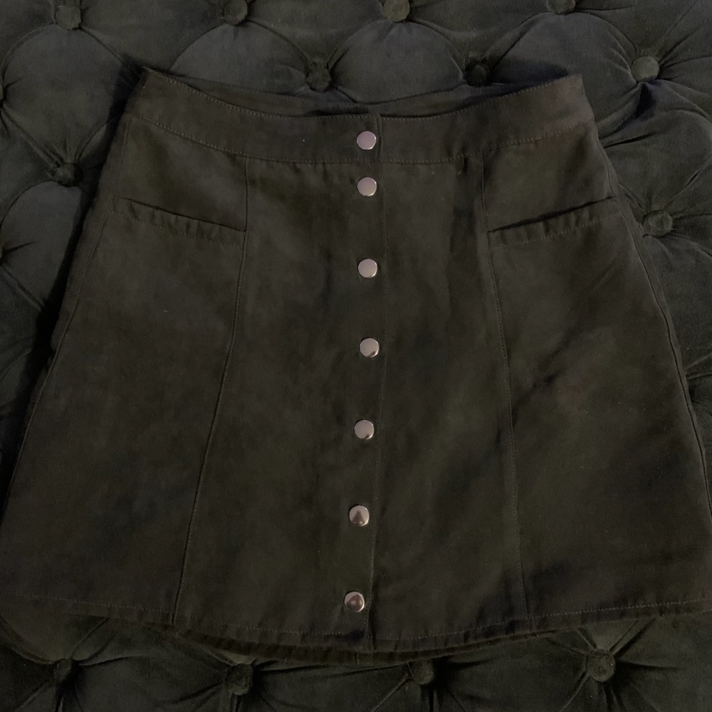 Suede skirt